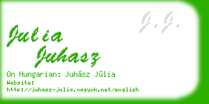 julia juhasz business card